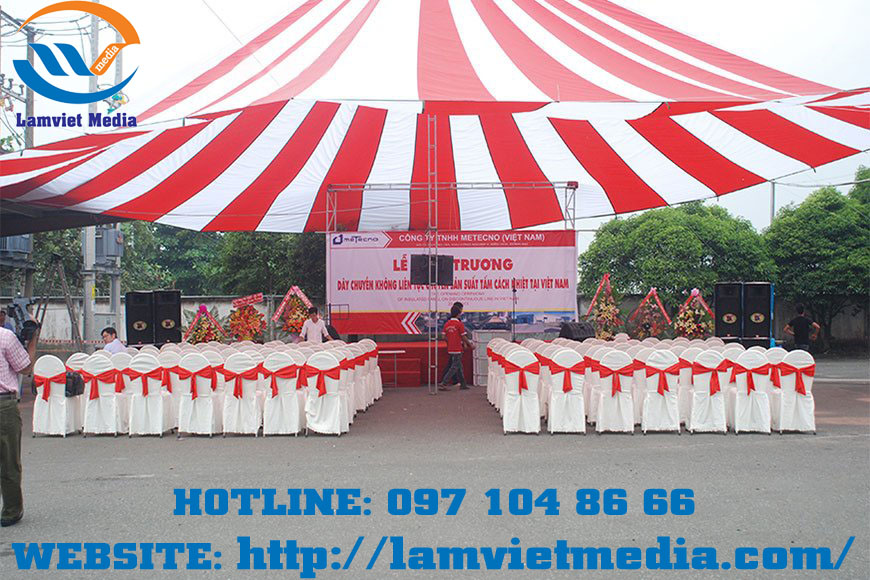 Hình ảnh cho tin Tổ chức sự kiện Lâm Việt Media - Cho thuê bạt dù che sự kiện giá rẻ