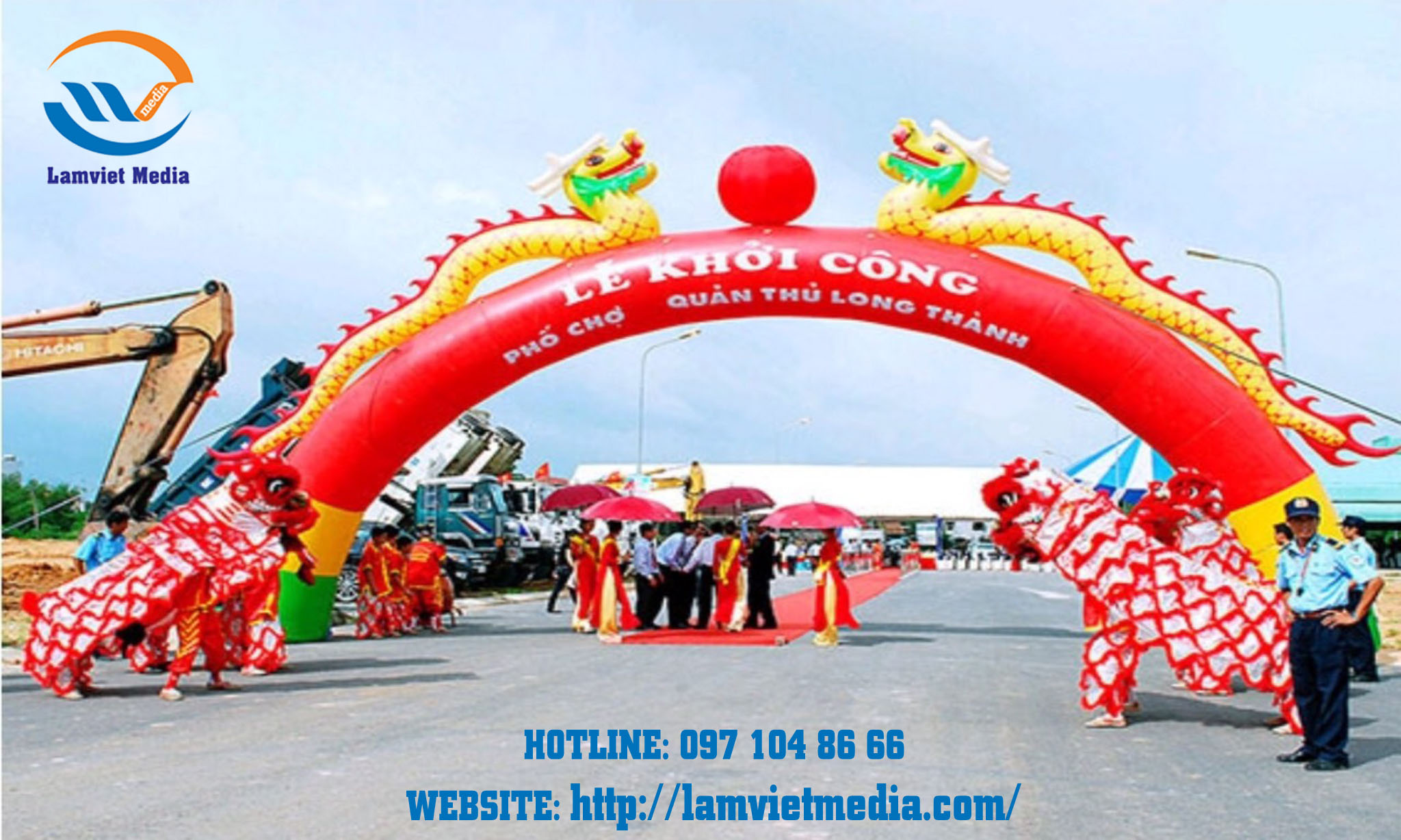 Hình ảnh cho tin Tổ chức sự kiện Lâm Việt Media - Cho thuê cổng hơi